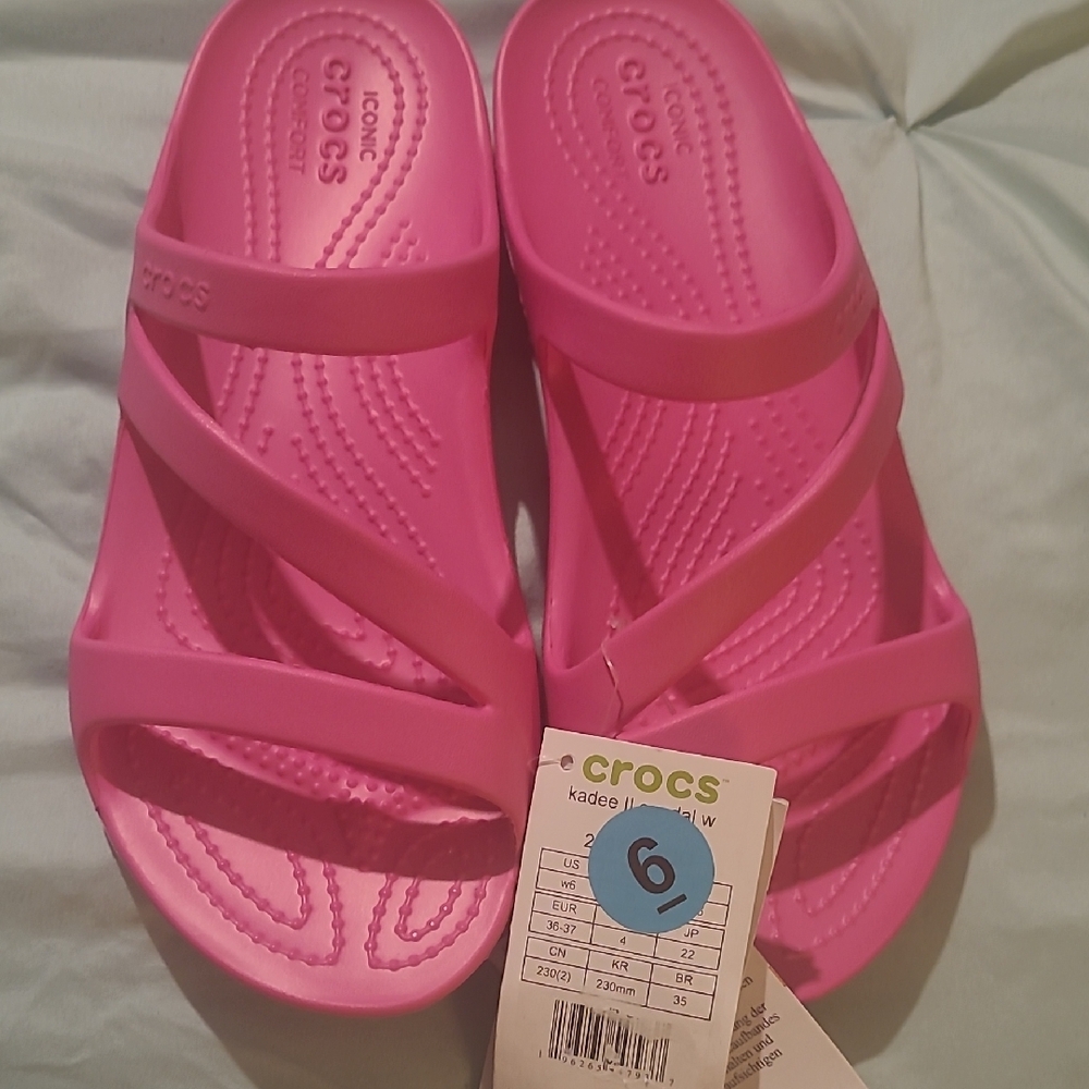 Crocs Pink Strappy Sandals